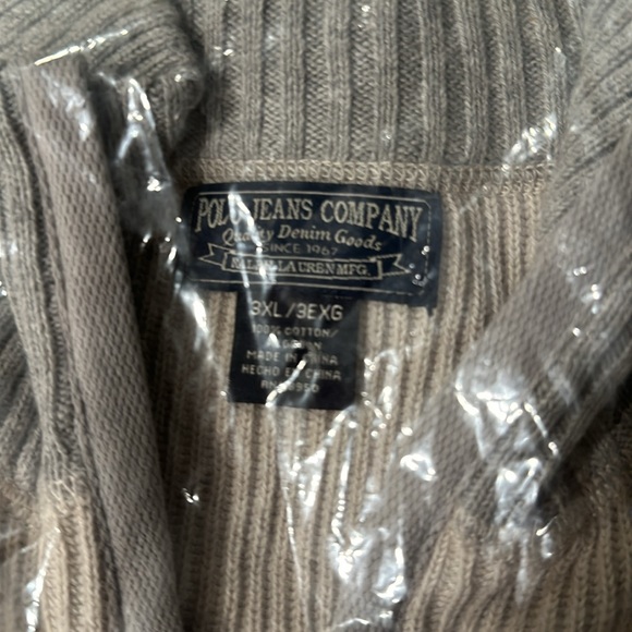 Ralph Lauren men’s zip up sweater, three XL and gray. - Picture 2 of 3